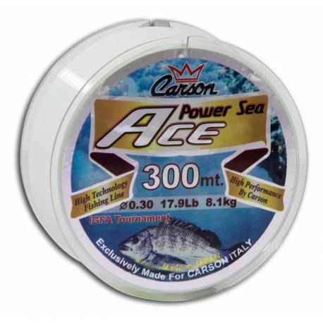 Monofilo da Pesca Surfcasting Bolentino - Carson Power Sea 300Mt