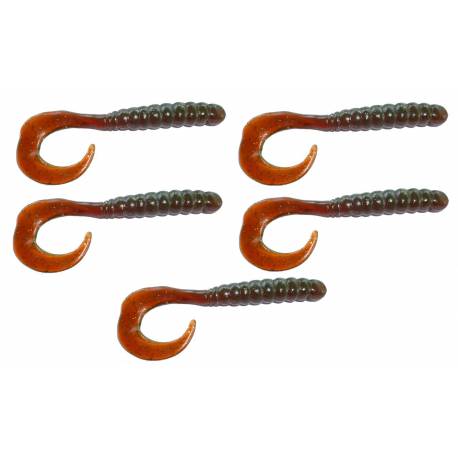 kit 5 Grub Brown 5cm + coda