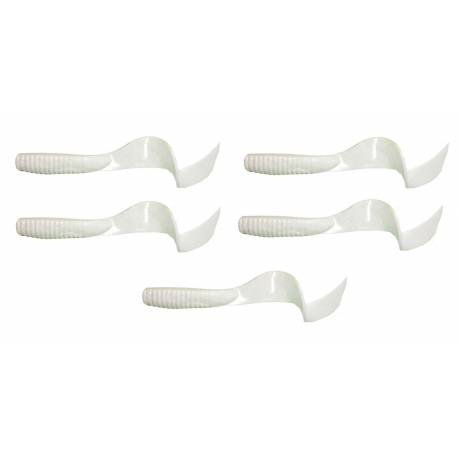 kit 5 Grub Bianchi 5cm + coda