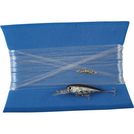 lenza traina minnow artificiale nero argento