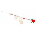 cucchiaino heron mantide con cavetto e fiocco rosso paletta argento