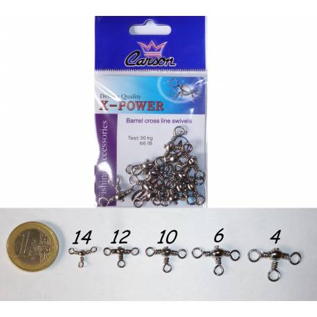 12 girelle a T barrel cross line swilvels