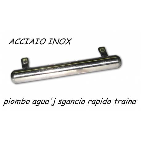 piombo agua'j acciaio inox 100g sgancio rapido pesca traina