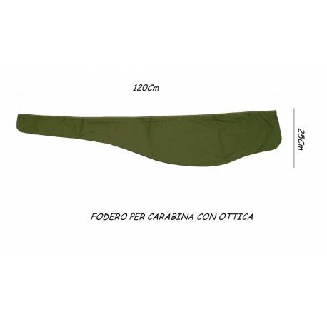 fodero in cotone verde per carabina con ottica 1121782