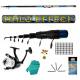 kit canna teleregolabile 4m mulinello gibernetta accessori