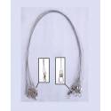 12 cavetti acciaio 46cm / 30Lbs con girelle crane e moschettoni interloock