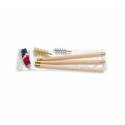 completo pulizia armi kit 3 scovoli + asta fucile cal.12