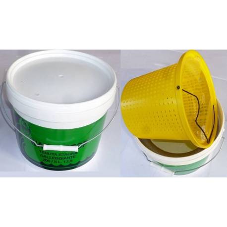 secchio 13.5lt con cestello porta vivo