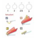 24 anellini elastici per esche + inseritore