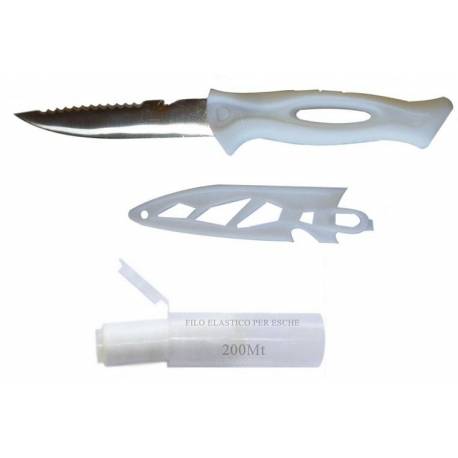 kit coltello sfilettatore + 200mt filo elastico