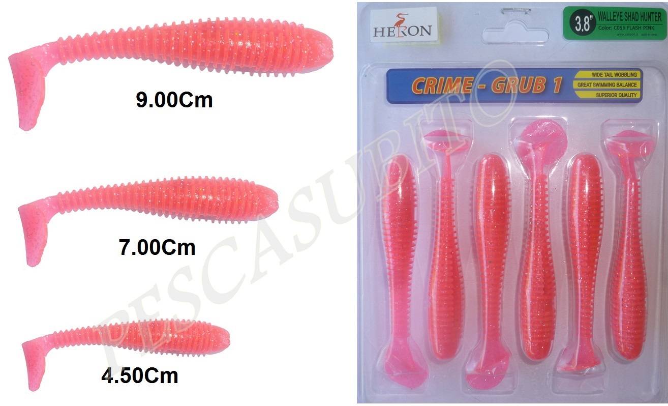 PESCIOLINO IN GOMMA pesca spinning esca artificiale mare lago trota spigola EUR 5,30 - IT
