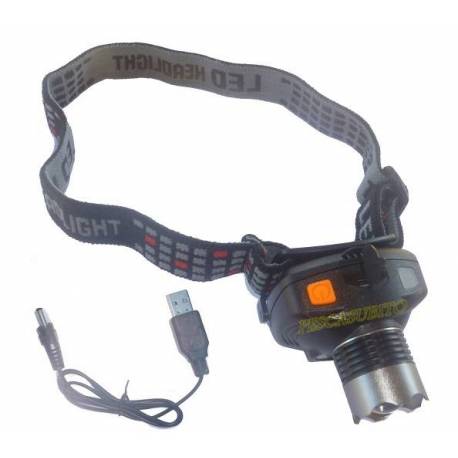 lampada da tesa potente con zoom sensore di movimento e carica batteria usb