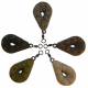 5 Piombi Grippa Sabbiati e con Girella Carpfishing