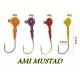 Kit 4 Teste Piombate 20g-28g-40g-50g Pesca Tonno Siluro Luccio Jig Head