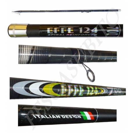 Canna Da Pesca Bolognese 7 Metri In Carbonio Spiralato - Effe 124