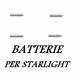 4 Batterie a litio PL90 per Starlight a led