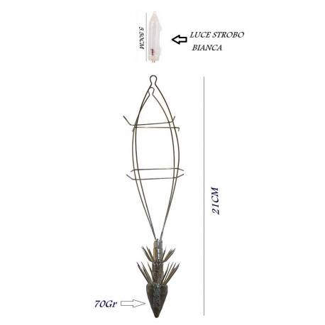 Kit Totanara a gabbia doppio cestello + Luce stroboscopica bianca - Pesca al Totano