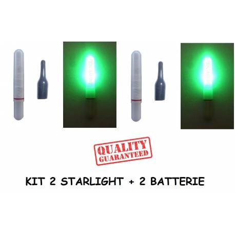 Kit 2 Starlight con led elettronici per galleggiante da pesca