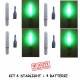 Kit 4 Starlight con led elettronici per galleggiante da pesca