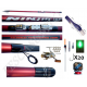 Kit Pesca Canna Bolognese Ninjia 7Mt + Mulinello + Fodero + Accessori