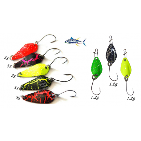 Kit 8 micro ondulanti spoon trota trout game