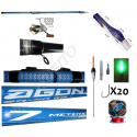 Kit Pesca Canna Bolognese Agon 7Mt + Mulinello + Fodero + Accessori
