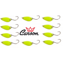 Kit 10 Spoon 3g Ondulanti Pesca Trota Trout Area Game - Carson Giallo Fluo