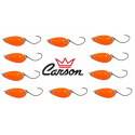 Kit 10 Spoon 3g Ondulanti Pesca Trota Trout Area Game - Carson Arancio Fluo