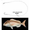 Lenza Terminale Acciaio Doppio Amo Scorrevole Pesca Dentice Serra
