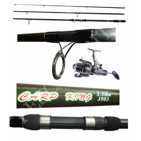 Kit Canna Carpfishing 3 sezioni + Mulinello / Globe Fishing Carp King Niged