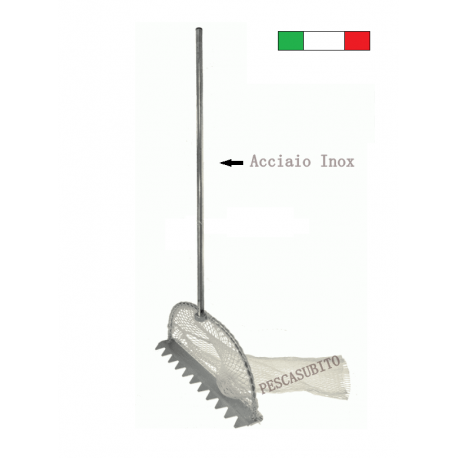 Tellinaro Completo Palo Acciaio Inox Pesca Telline