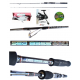 Kit Pesca Spinning Pesce Serra Canna Sea Bass + Mulinello + Treccia + Popper