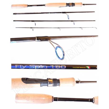 Canna Spinning 4 Sezioni da Viaggio - Fly Spin 1.80Mt