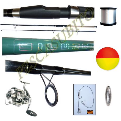 Kit Siluro Canna 2.70Mt Mulinello Filo Accessori