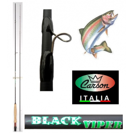 Canna da Pesca a Mosca Black Viper 8'6'' Piedi