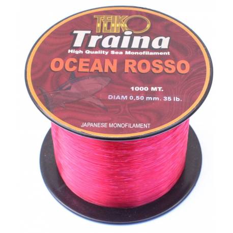 Filo Ocean Rosso Traina Tonno Big Game - 1000Mt 60Lbs