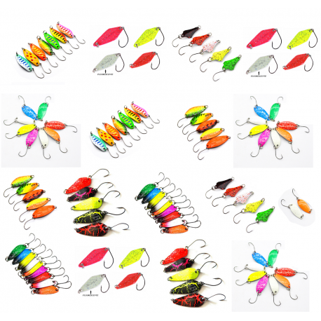 Kit Stock 100 Spoon Spinning Trota Trout Area Game