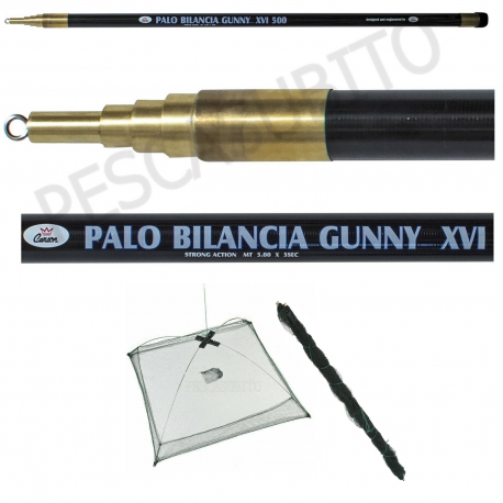 Bilancia completa Palo 4Mt + Aste + Rete Cm90x90 Maglia 4mm