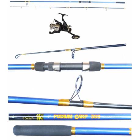 Kit Canna Carpfishing + Mulinello / Globe Fishing Podium Carson Flash Runner