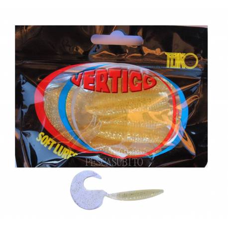 Falcetti Twister Grub 9,5Cm Panna Brillantini