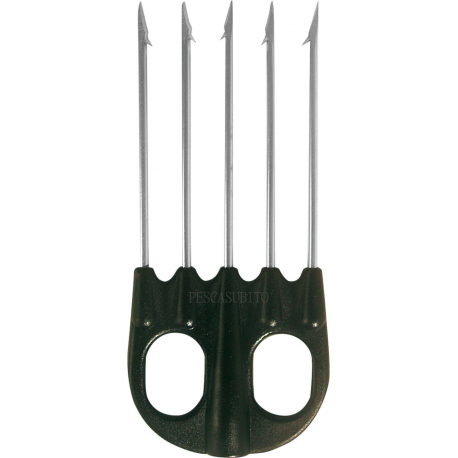 Fiocina a 5 Punte Acciaio Zincato Base Nylon