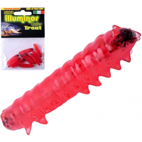 Camola Bombice Rossa Esca Artificiale Pesca Trota