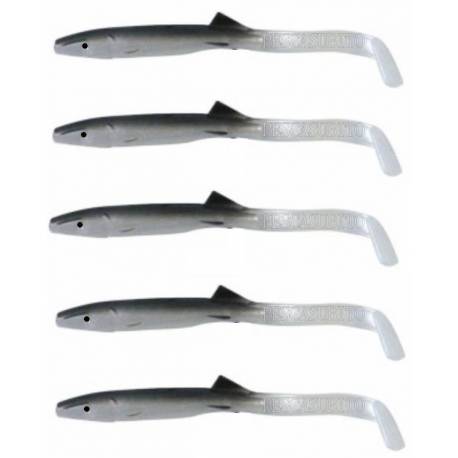 Raglou Anguilline Artificiali Traina - 7Cm Nero