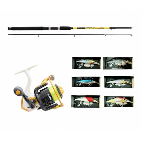 Kit Pesca a Spinning Canna Mulinello Minnow