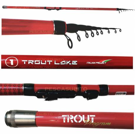 Canna Pesca Trota Lago Tremarella Carbonio