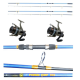 Kit 2 Canne Carpfishing + Mulinelli / Globe Fishing Podium Carson Flash Runner