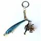 Mulinello da Pesca in Miniatura e Minnow - Porta Chiavi