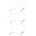 Set 3Pz Cavetti Acciaio con Amo Regolabile Innesco Sarda Trancio Pesce
